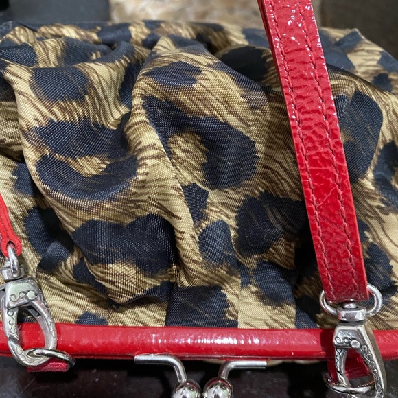 Brighton~4x5 Animal print purse with red strap. Matches my jacket that’s posted - Picture 9 of 12